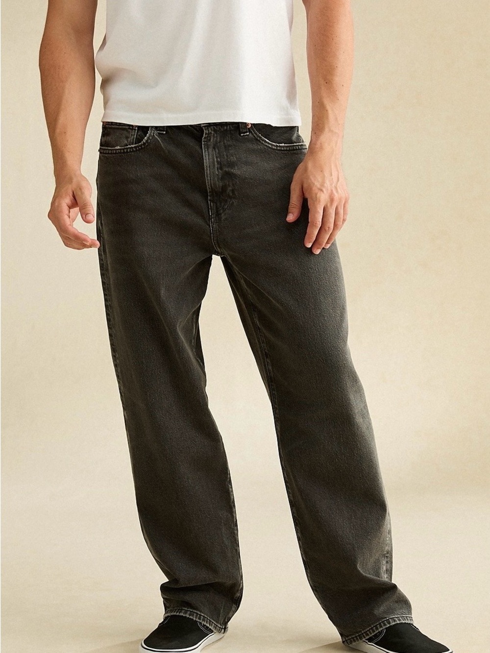 American Eagle Loose Jean - Washed Black - 30”x36”